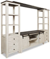 Madison Barn-Door 4-Piece Entertainment Centre with 60\" TV Opening - White