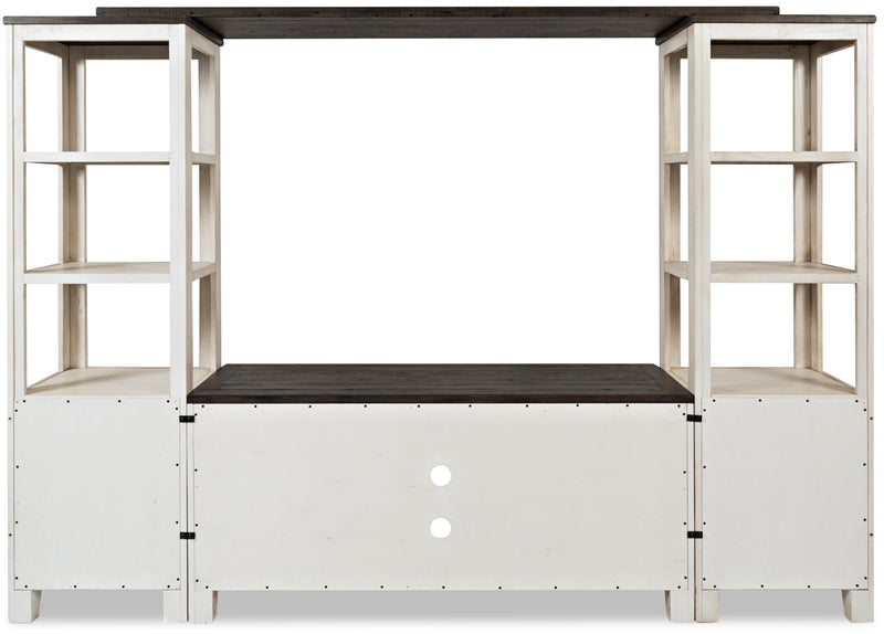 Madison Barn-Door 4-Piece Entertainment Centre with 60\" TV Opening - White