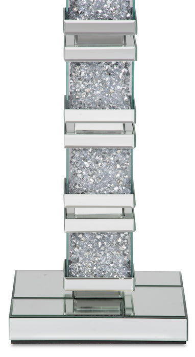 Memphis 54.3\" Glam Floor Lamp with Glass, Mirror and Acrylic Crystals