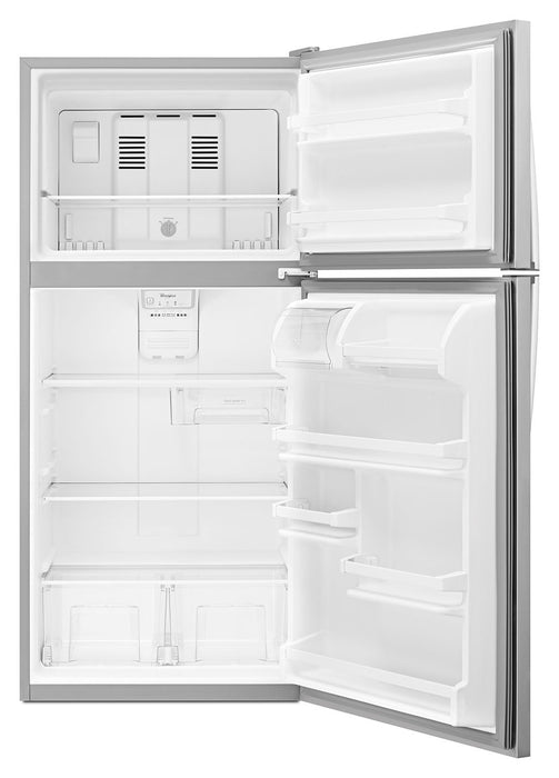 Whirlpool® 18.2 Cu. Ft. Top-Mount Refrigerator with Flexi-Slide™ Bin – Stainless Steel