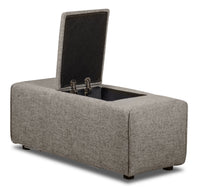 Modera Linen-Look Fabric Storage Console - Grey