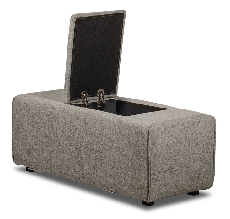 Modera Linen-Look Fabric Storage Console - Grey