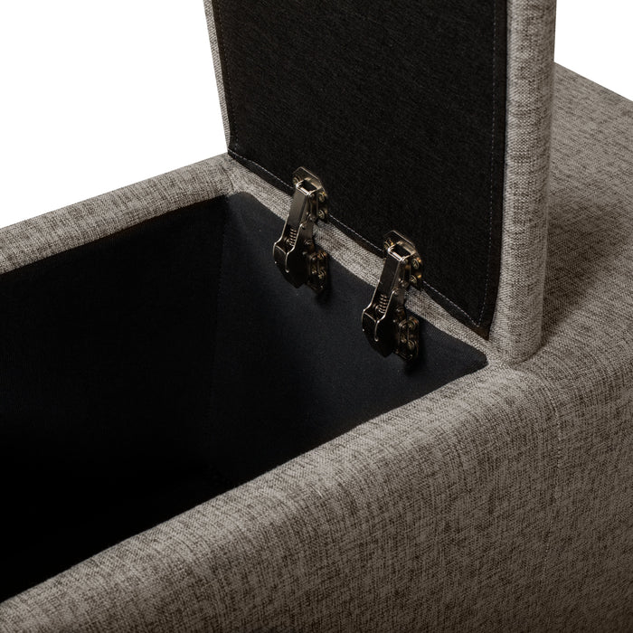 Modera Linen-Look Fabric Storage Console - Grey