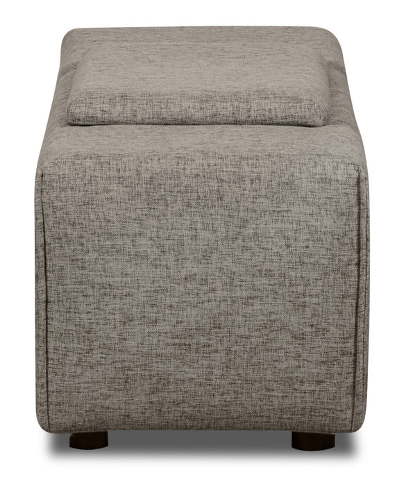 Modera Linen-Look Fabric Storage Console - Grey