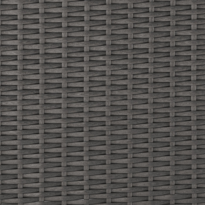 Morris Corner Outdoor Patio Chair - Hand-Woven Resin Wicker, Olefin Fabric, UV & Weather Resistant - Grey