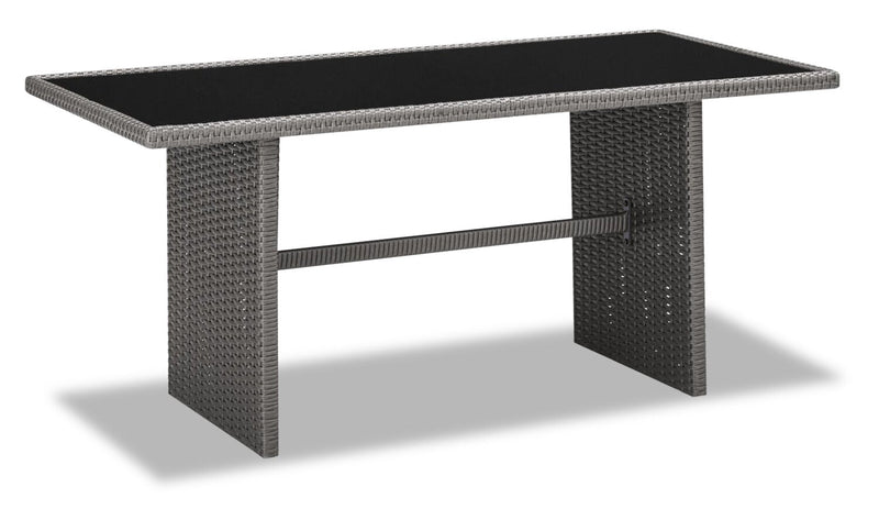 Morris 10-Piece Outdoor Patio Set - Hand-Woven Resin Wicker, UV & Weather Resistant - Grey 