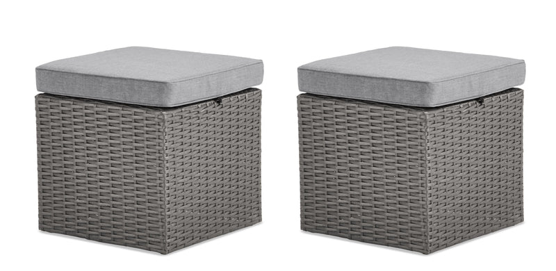 Morris 10-Piece Outdoor Patio Set - Hand-Woven Resin Wicker, UV & Weather Resistant - Grey 