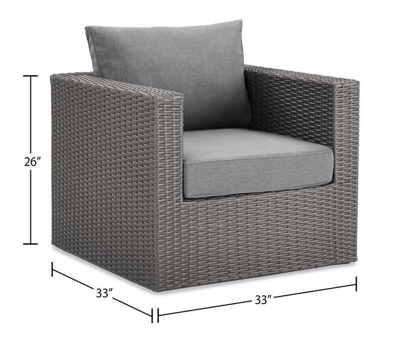 Morris 10-Piece Outdoor Patio Set - Hand-Woven Resin Wicker, UV & Weather Resistant - Grey 