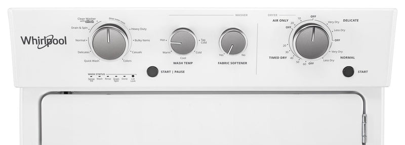 Whirlpool® 4.0 cu.ft Gas Stacked Laundry Center 9 Wash cycles and AutoDry™