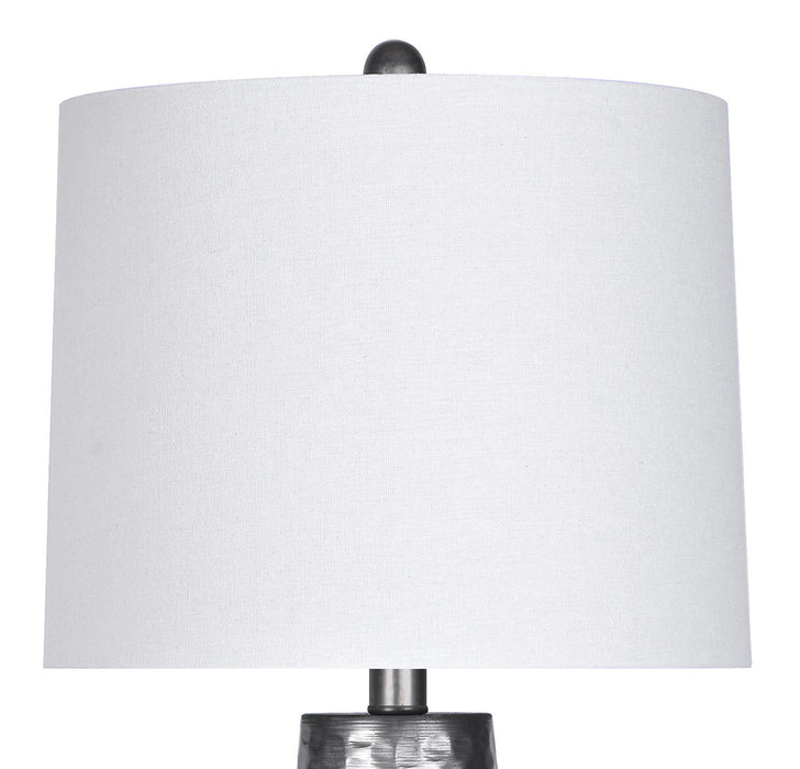 Vintage Hammered Metal Table Lamp