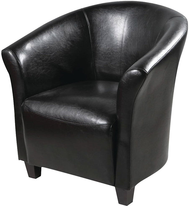 Ethan Faux Leather Accent Chair - Black