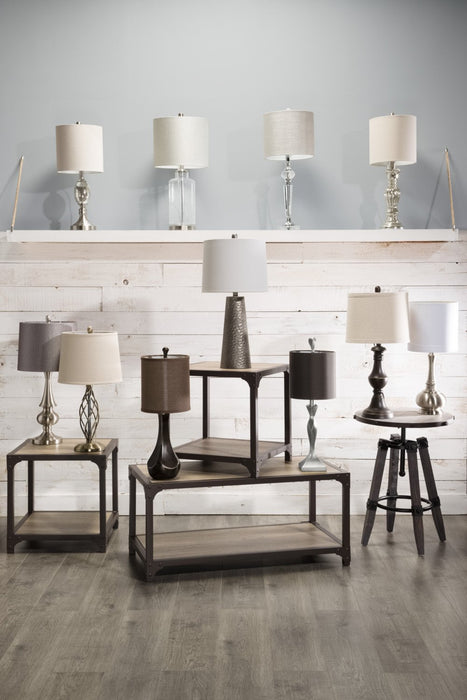 Vintage Hammered Metal Table Lamp