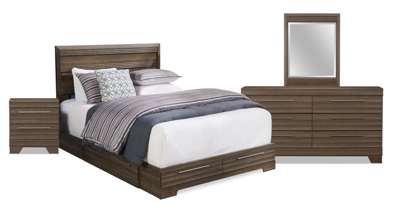 Olivia 6-Piece Full Storage Bedroom Package - Grey