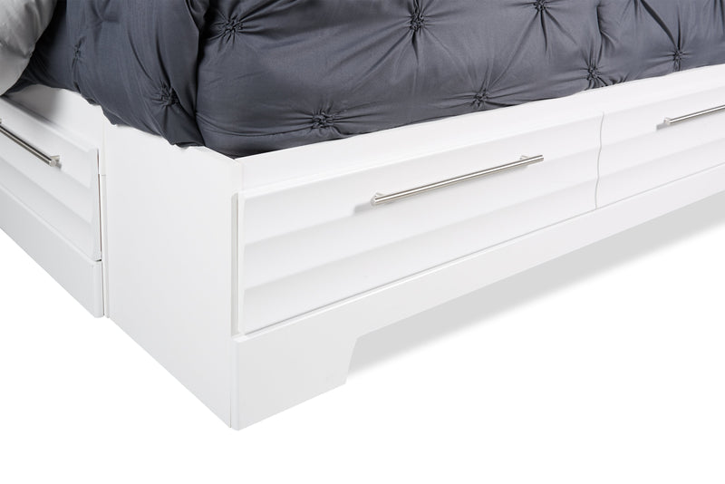 Olivia Queen Storage Bed - White