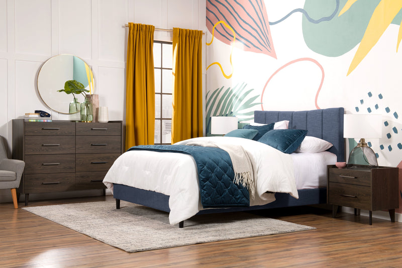 Paseo Queen Platform Bed - Navy