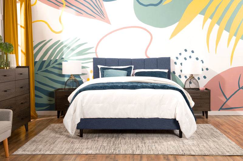 Paseo Queen Platform Bed - Navy