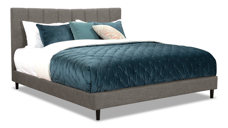 Paseo King Platform Bed - Grey