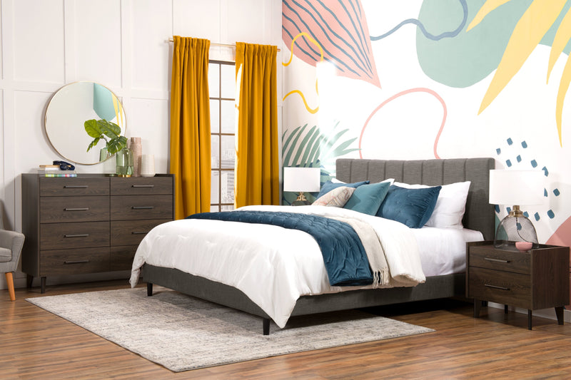 Paseo King Platform Bed - Grey