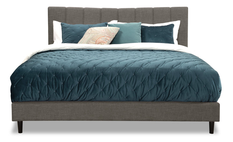 Paseo King Platform Bed - Grey