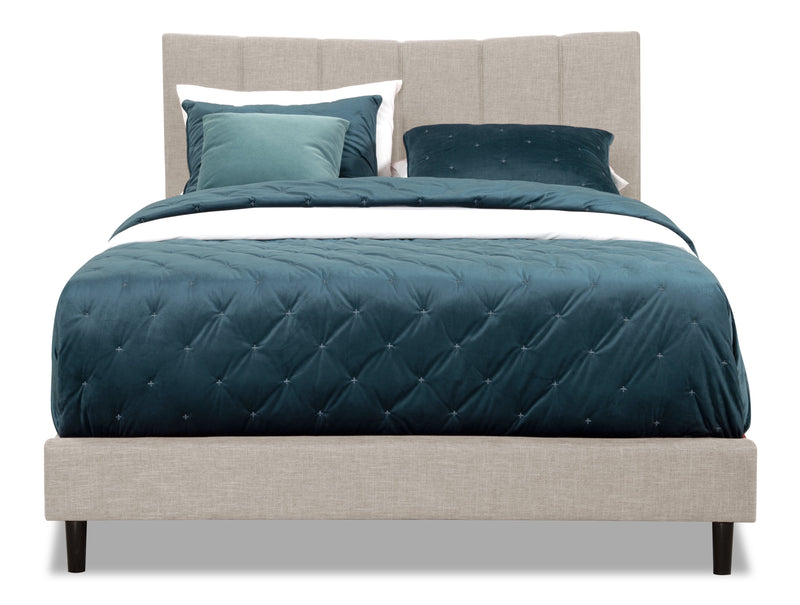 Paseo Queen Platform Bed – Taupe