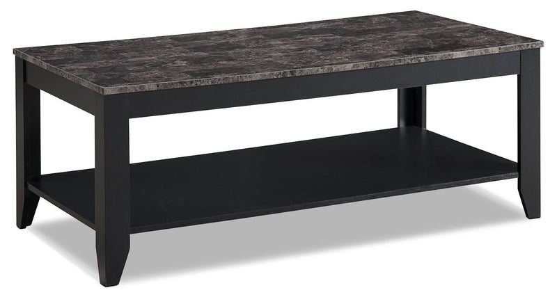 Roma 3-Piece Coffee and Two End Tables Package - Black