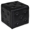 Talbott Faux Leather Ottoman - Black