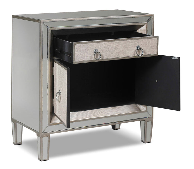 Enna 32\" Accent Cabinet - Antiqued Silver