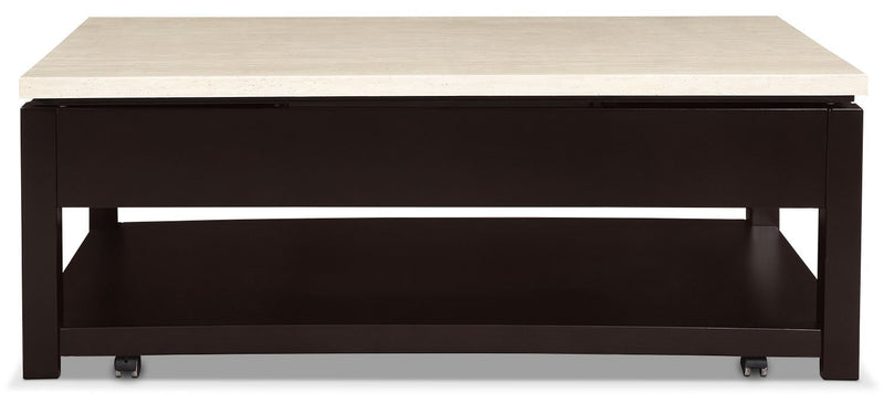 Sicily Coffee Table with Lift-Top and Casters – Beige