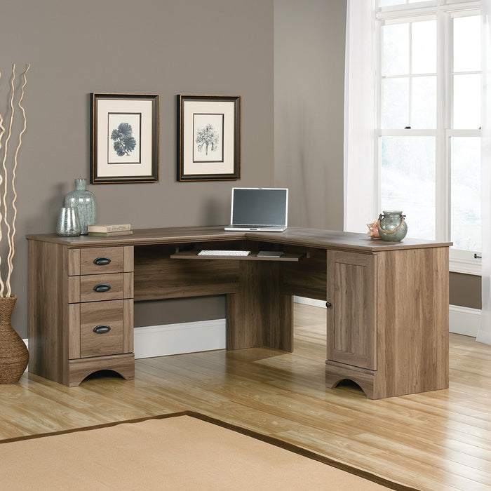 Harbor View Corner Desk - Salt Oak