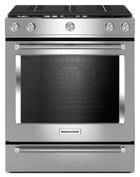 KitchenAid 5.8 Cu. Ft. Gas Range with AquaLift® and Self-Clean - Stainless Steel - KSGG700ESS 
