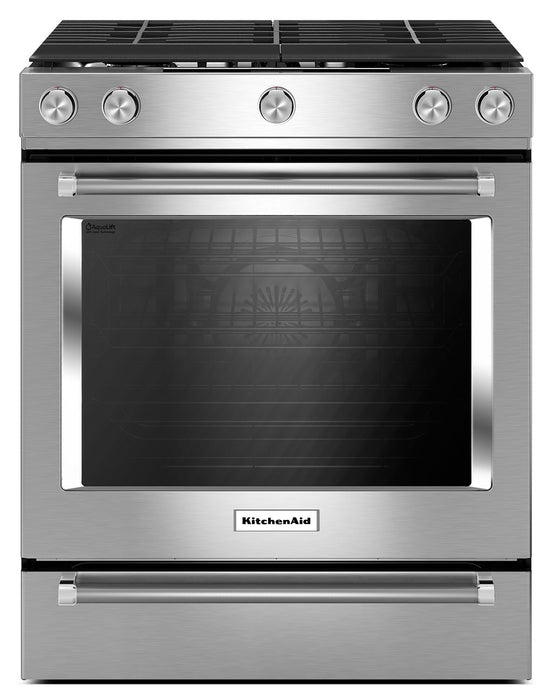 KitchenAid 5.8 Cu. Ft. Slide-In Convection Gas Range – Stainless Steel