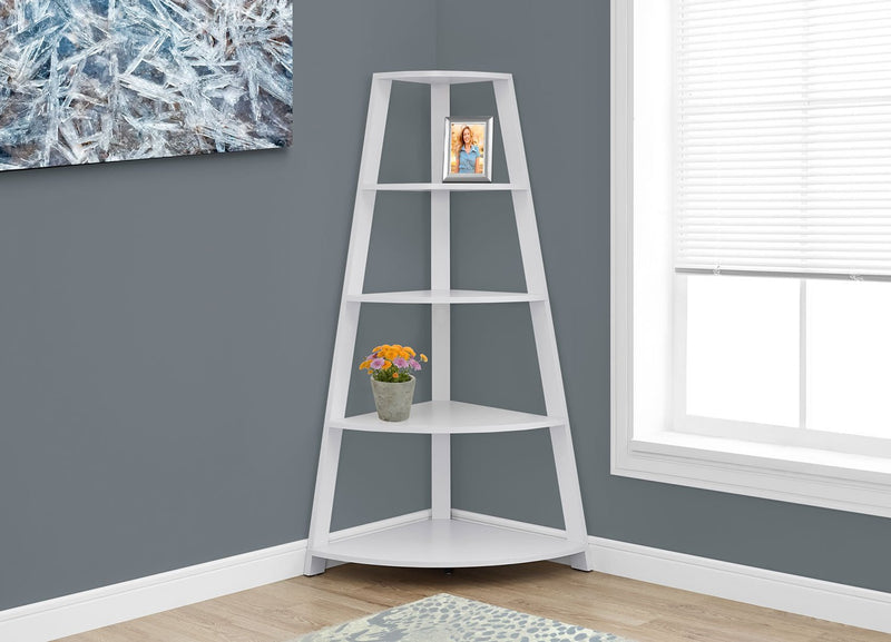 Ana Corner Bookcase – White