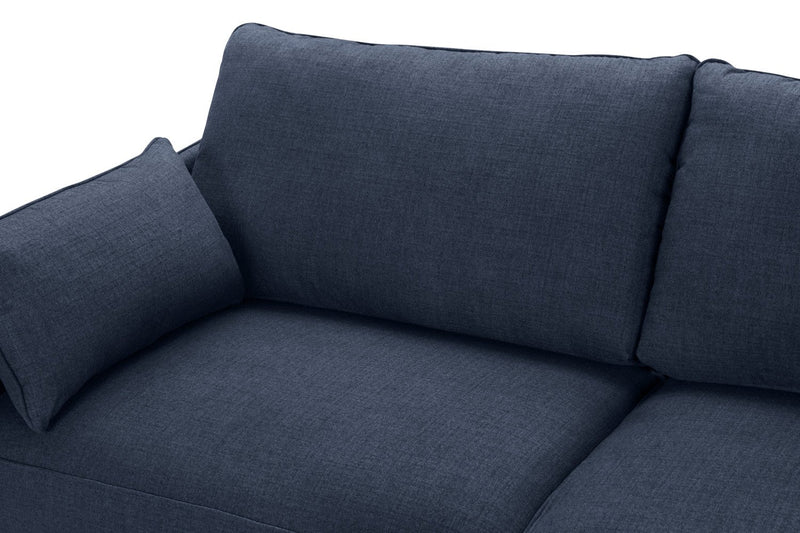 Gena 2-Piece Linen-Look Fabric Right-Facing Sectional - Midnight