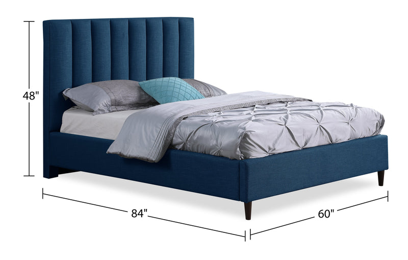 Rain Full Platform Bed - Blue