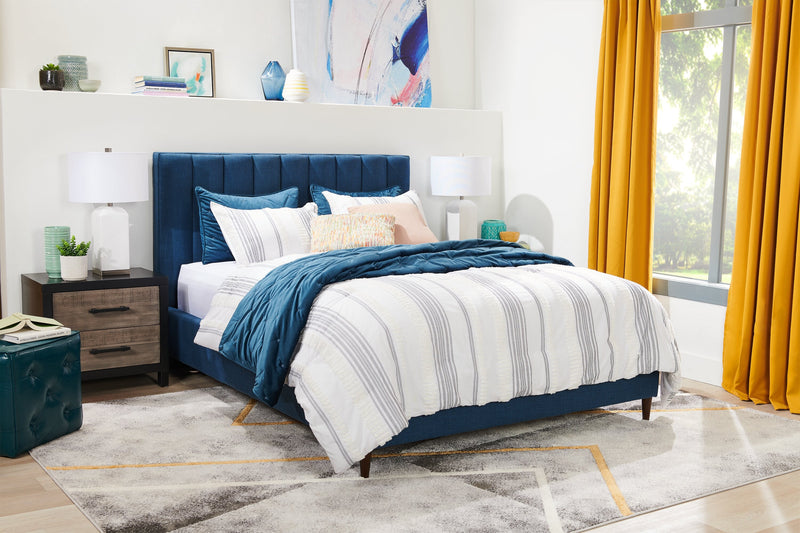 Rain Queen Platform Bed - Blue