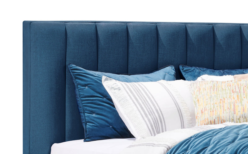 Rain Queen Platform Bed - Blue