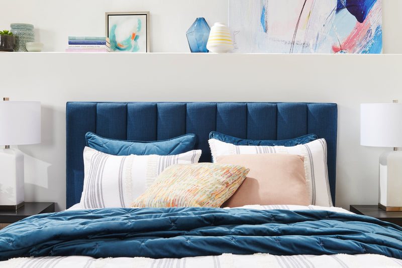 Rain Queen Platform Bed - Blue