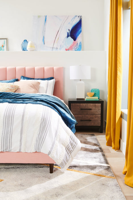 Rain Full Platform Bed - Pink