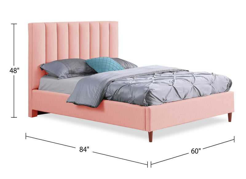 Rain Full Platform Bed - Pink