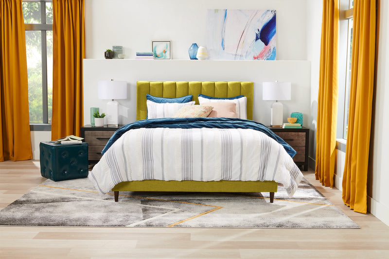 Rain Queen Platform Bed - Green