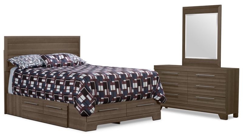 Olivia 5-Piece Queen Storage Bedroom Package - Grey