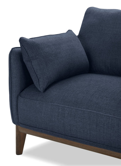 Gena 2-Piece Linen-Look Fabric Right-Facing Sectional - Midnight