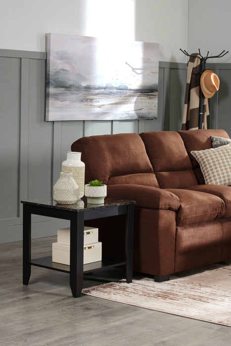 Roma 3-Piece Coffee and Two End Tables Package - Black