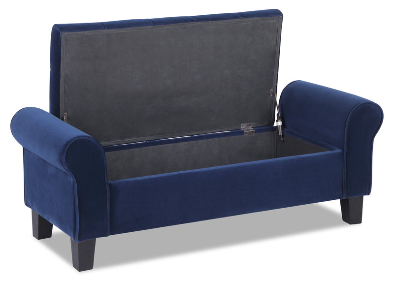 Sadie Storage Bench - Blue