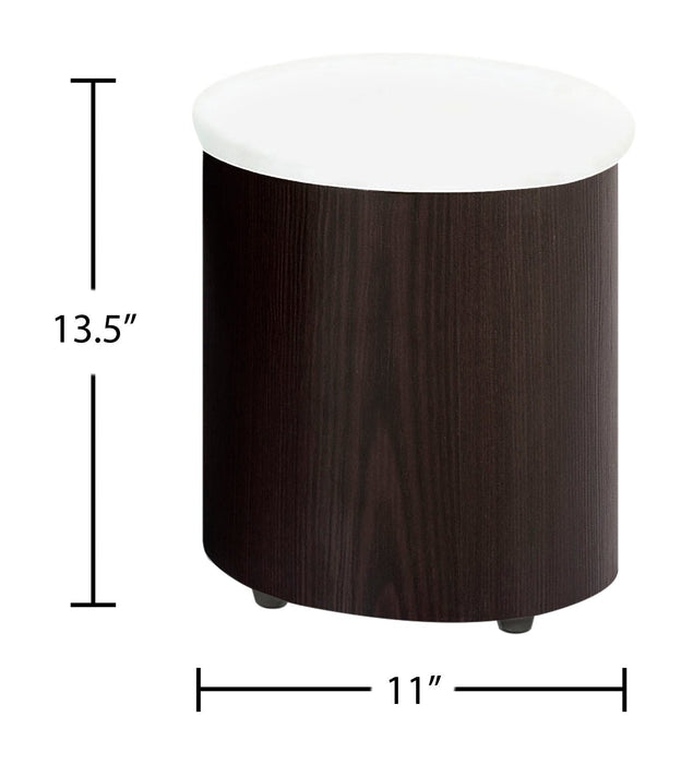 Savon Coffee Table with Two Ottomans - Walnut