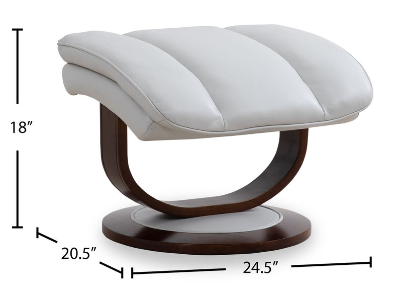 Maven Genuine Leather Power Reclining Chair and Footrest