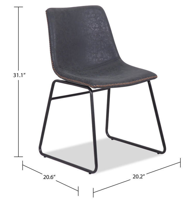 Amos 5-Piece Dining Package with Tess Chairs - Grey