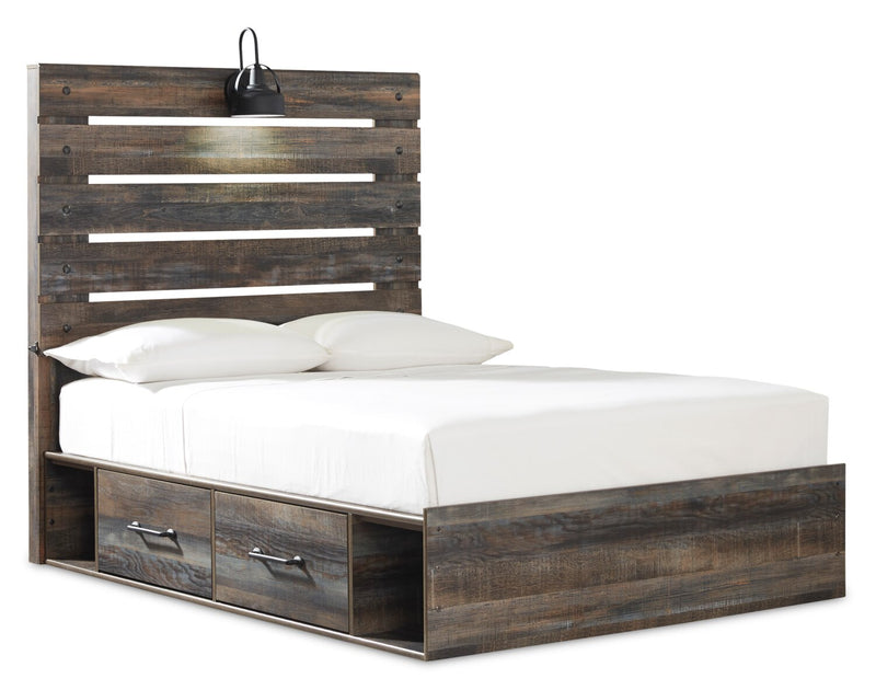 Abby Full Side Storage Bed - Brown