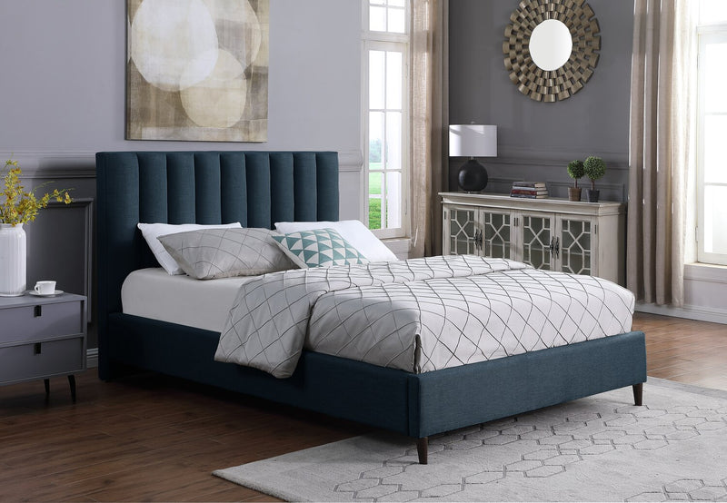 Rain Queen Platform Bed - Blue