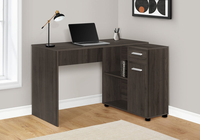 Bristol L-Shaped Desk - Brown Oak